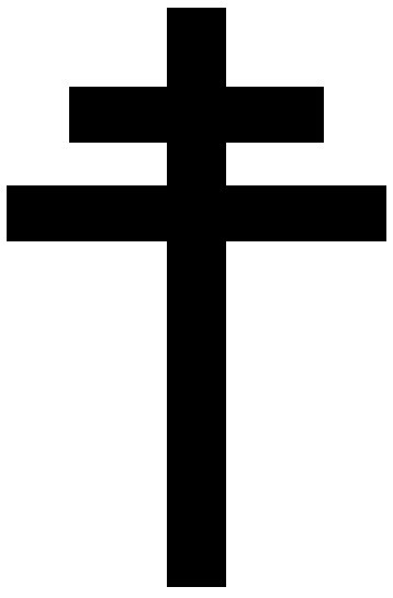 Het traditionele kruis van Lotharingen.
